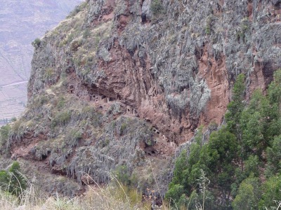 the small holes are windows to houses